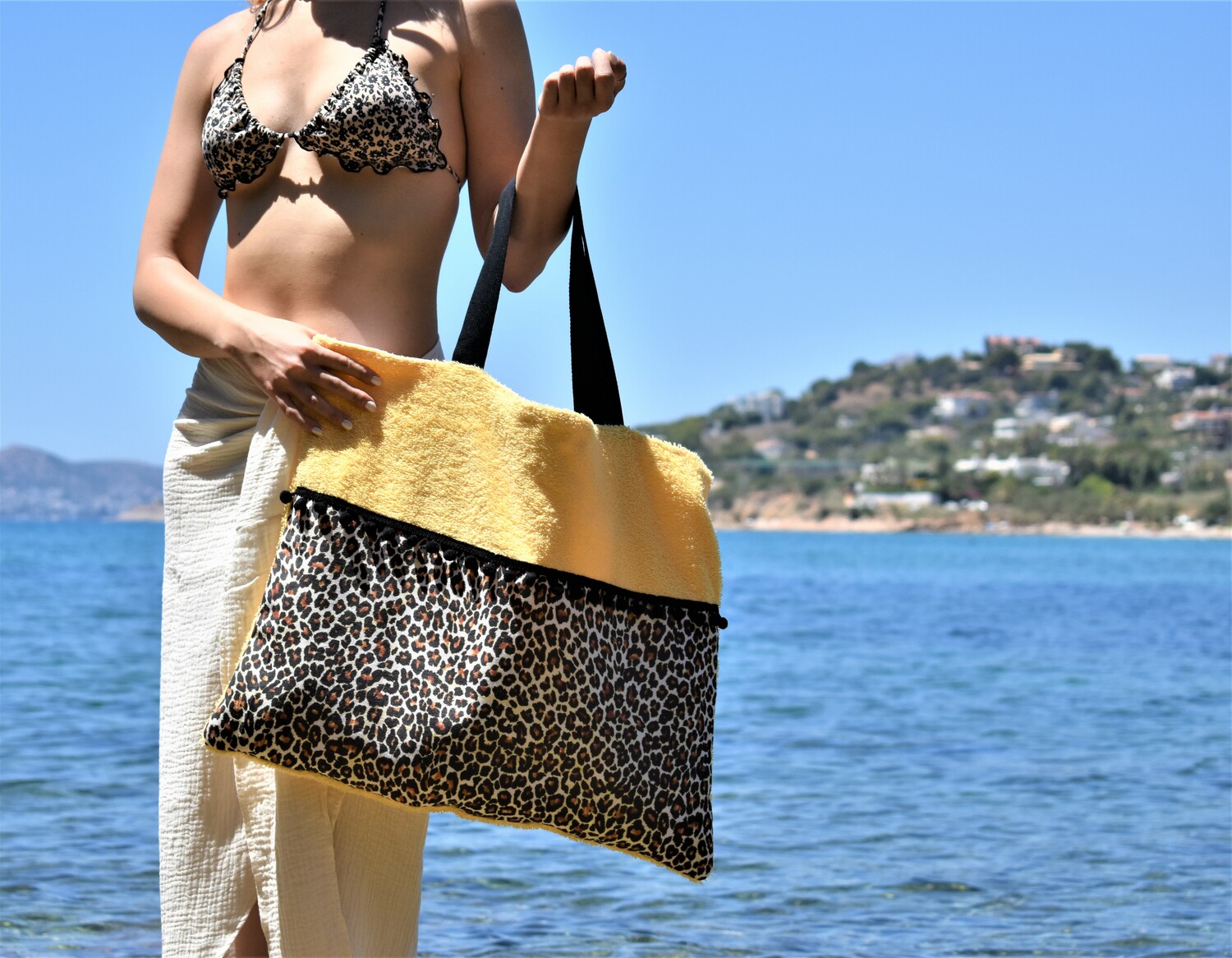Leopard towel bag