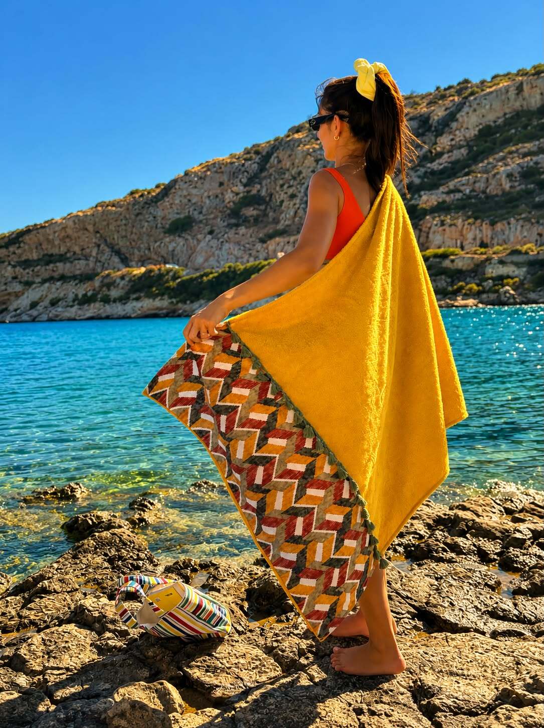 Golden Sun Beach Towel